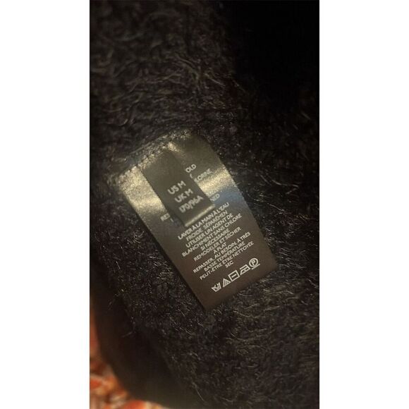 Free People Women's V-Neck Pullover Sweater Black Size M Casual - Picture 6 of 6